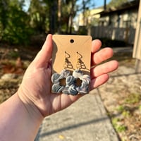 Image 1 of Retro Multicolored Gray Clay Earrings