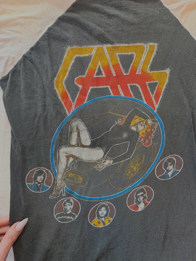'80 CARS raglan concert t shirt tee