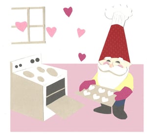 Image of Love is in the Kitchen Gnome Print