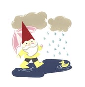 Image of Singing in the Rain Gnome Print