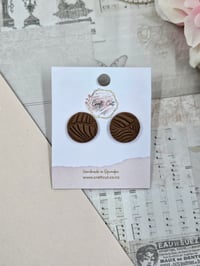 Brown Embossed Studs