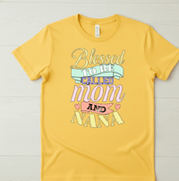 Image 2 of BLESSED TO BE CALLED MOM AND NANA  T-SHIRT 