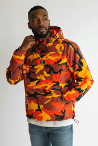Image 1 of Windbreaker Orange Camo 