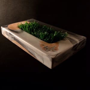 Image of Wired Ramps Planter ( Dark Grey, Blue and Slime Yellow)