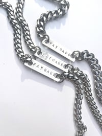 Image 2 of Thick Chain Word Necklace