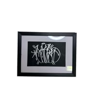 Framed Black & Silver Wicket