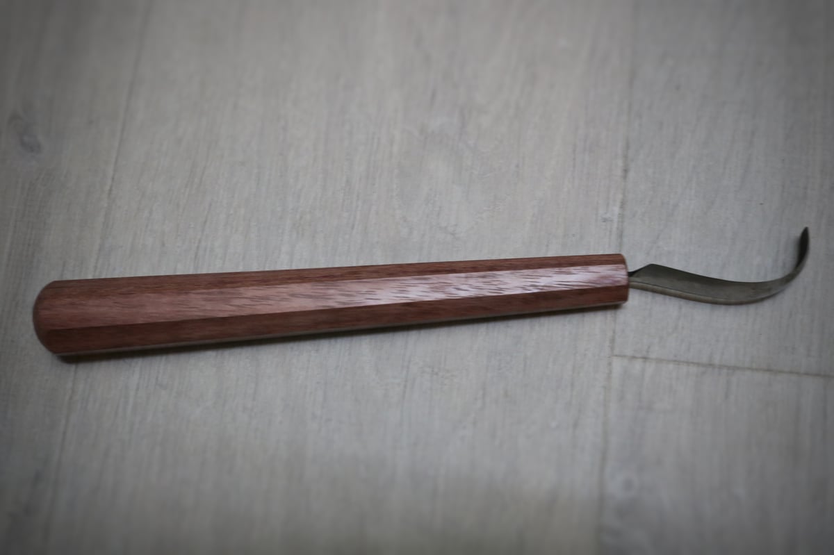 Image of Spoon slöjd with purpleheart handle