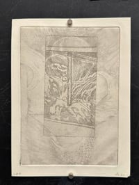 Image 1 of pole test soft ground intaglio etching,5x7  