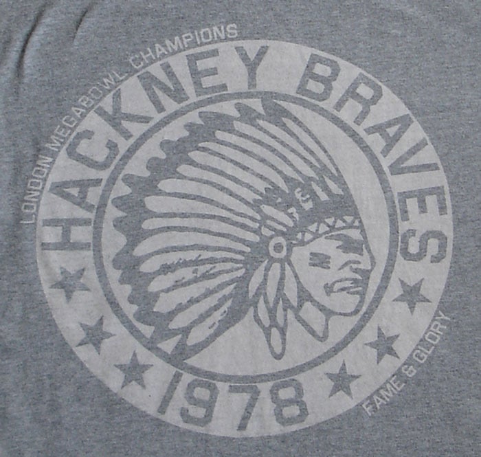 Image of Hackney Braves Vintage Slim-fit Tee (Grey)