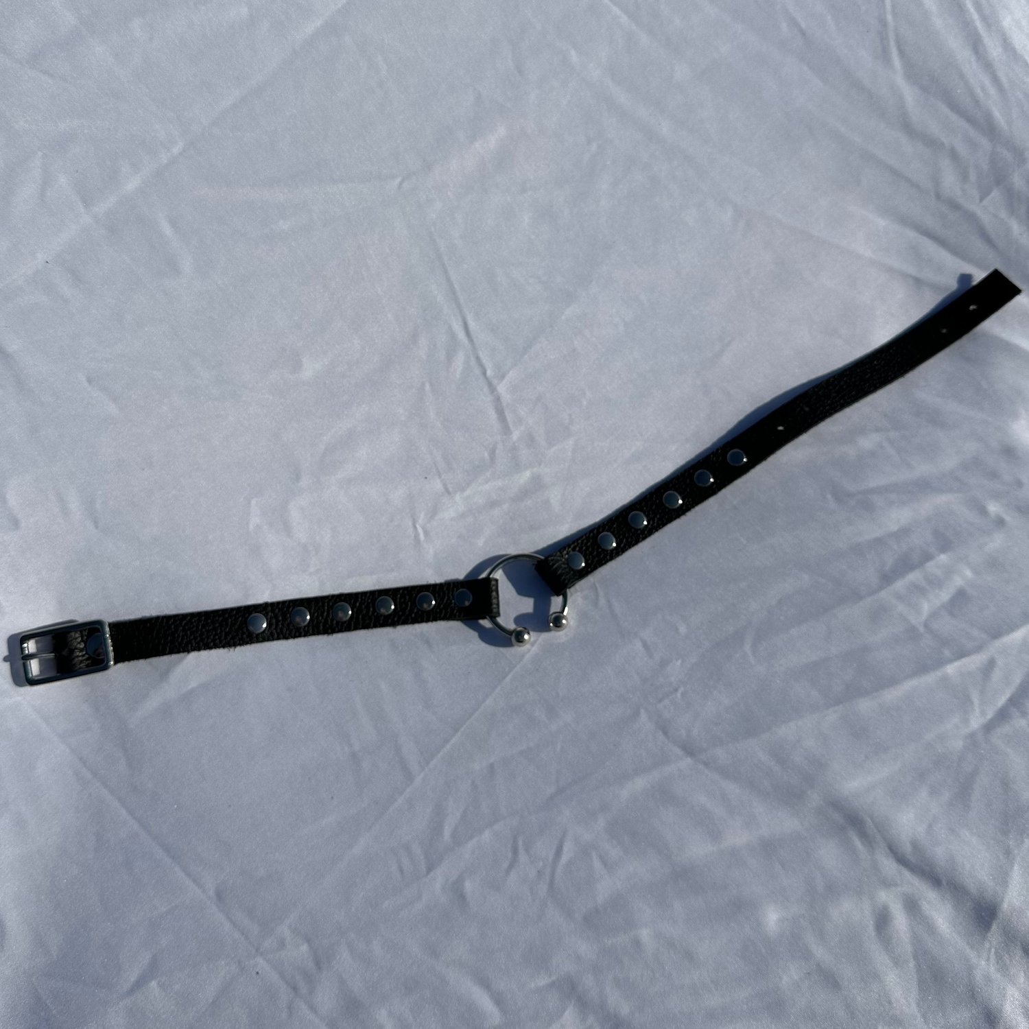 Image of Pierced Leather Choker