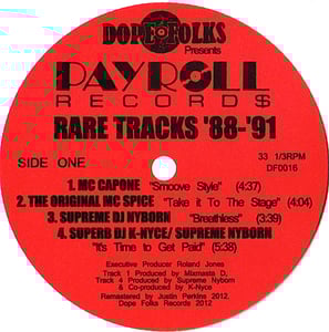 Image of PAYROLL RECORDS: Rare tracks '88-'91 **SOLD OUT***