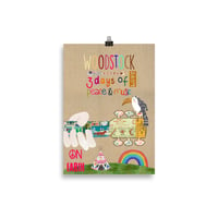 BOHO Cute Nursery Poster - Woodstock 3 days of peace and music
