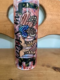 Image 3 of Red,White and Blue Peacock - 20 oz Tumbler#8