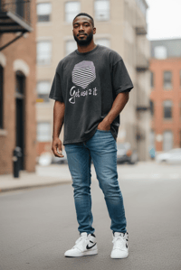 Image 4 of Get Use 2 It Snow Washed Oversized T-shirt Black