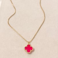 Image 2 of Red Clover Necklace