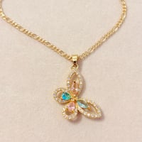 Image 1 of Multicolor Butterfly Necklace