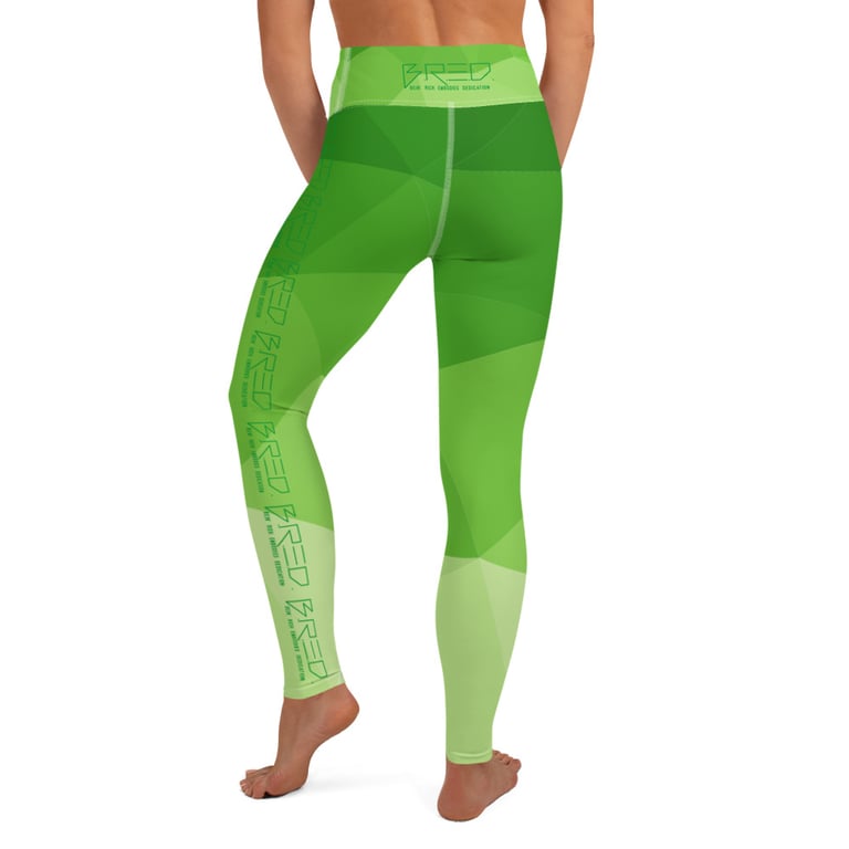 green block bred Yoga Leggings