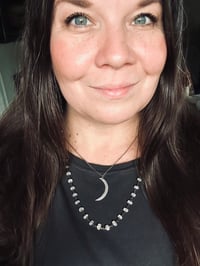 Image 6 of sterling silver moon with breathe inscription