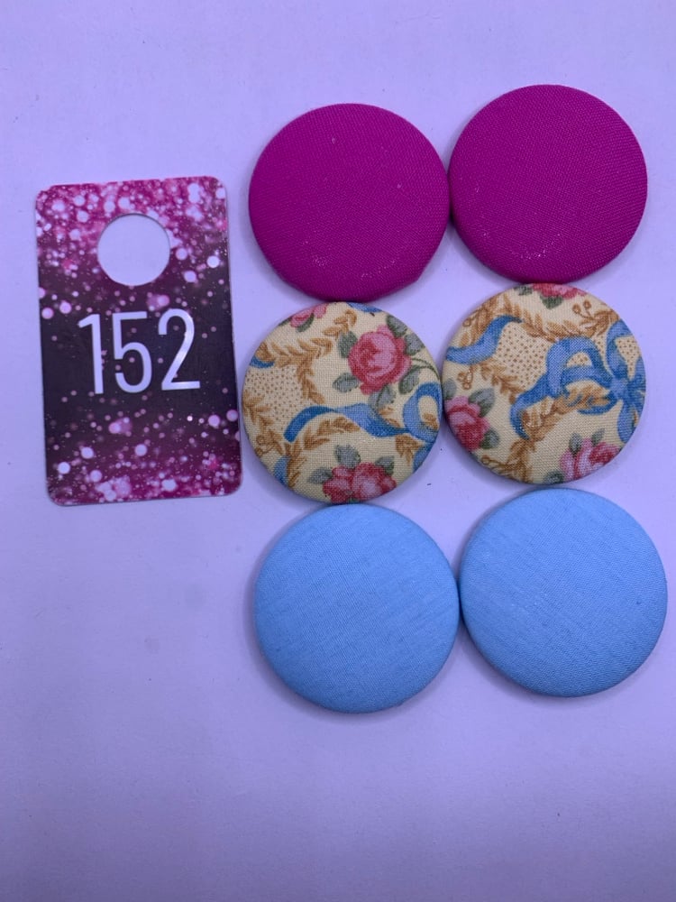 Image of Button Earring 3 set