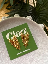 Image 3 of HEART TO HEART STUD EARRINGS 