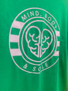 Mind, Body & Sole Logo Green / Light Pink 