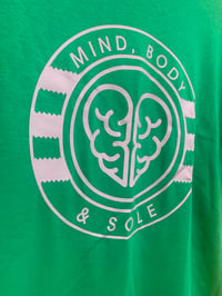 Image 2 of Mind, Body & Sole Logo Green / Light Pink 