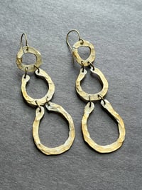 Image 2 of Large hammered earrings