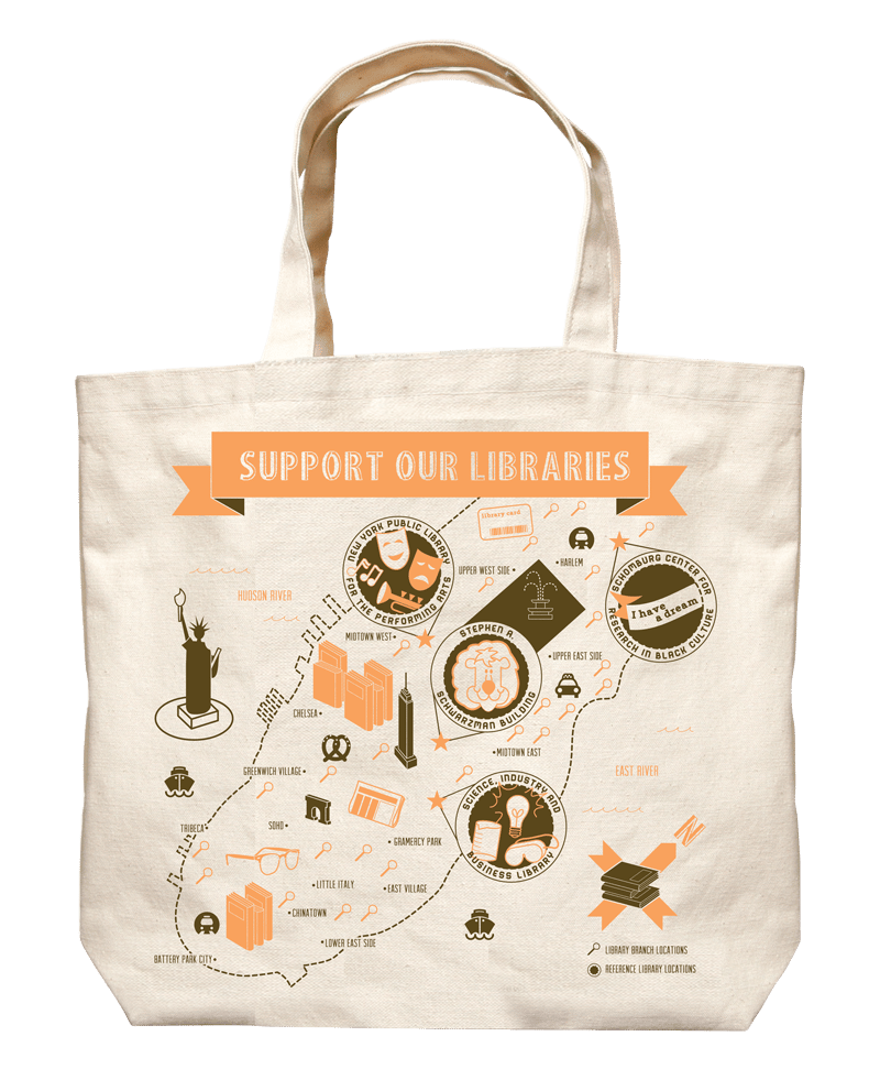 Image of Library Chic: NYC Library Map Tote