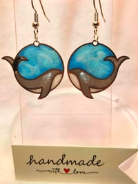 Image 5 of Handcrafted Resin Orca Earrings 