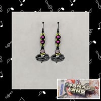 Black Rose Record Earrings