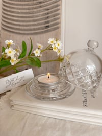 Cut Glass Cloche & Plate