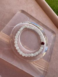 Image 4 of Moonstone and cinnabar bracelet白月光紫金砂手链