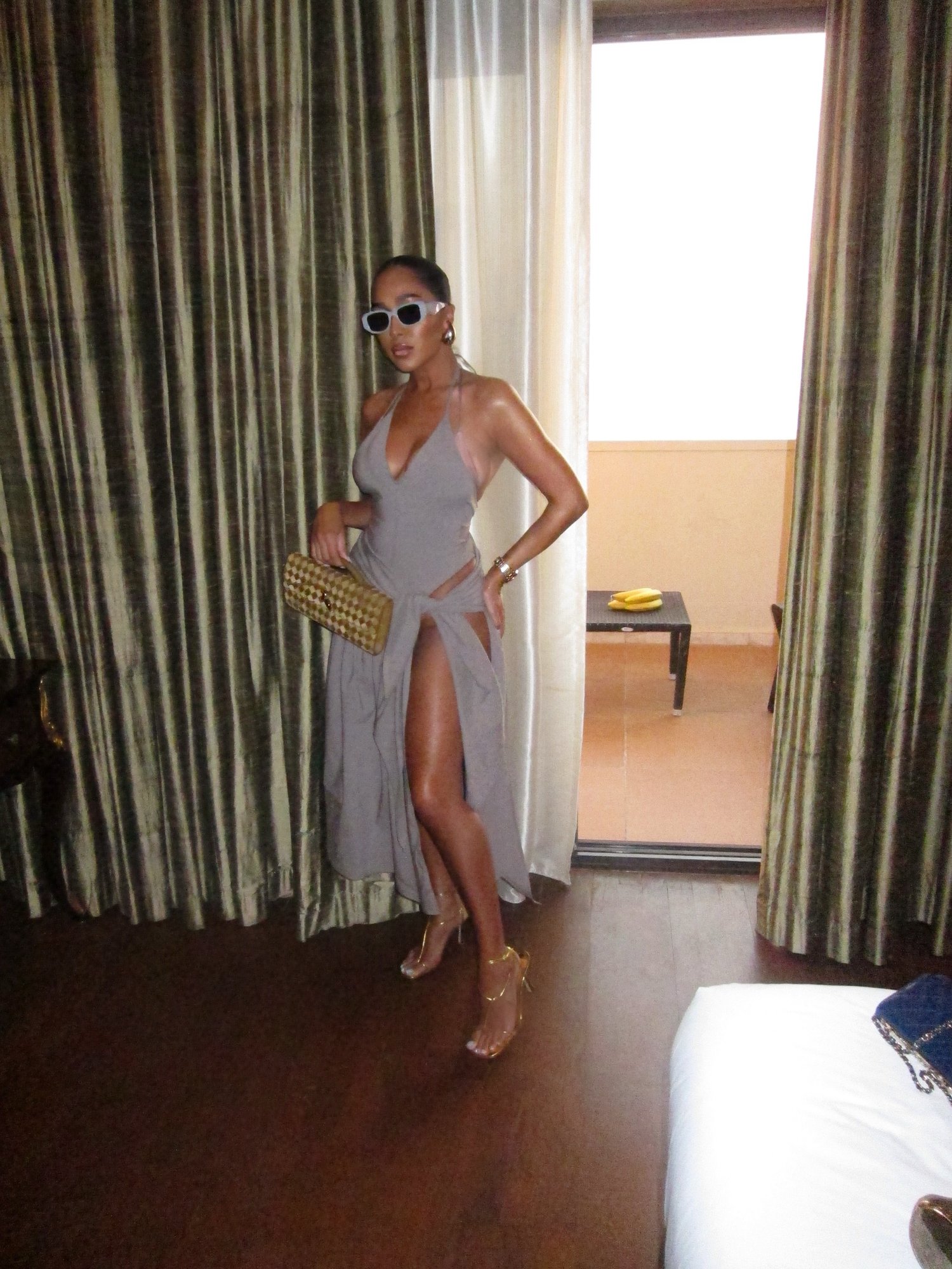 Image of COUCOO ATACAMA DRESS IN "SHIITAKE" (S)