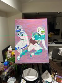 Image 4 of 11x18 DeVon Achane original canvas 