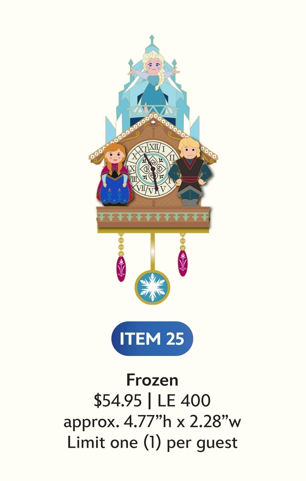 Image of Frozen cuckoo clock pin le 400