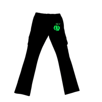 Image 2 of Black/Lime VIliiage Stacked Jeans 