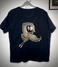 Image 1 of t-shirt noir grue doré 