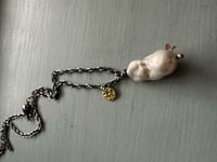 Image 13 of baroque pearl and 22k gold charm necklace by peaces of indigo