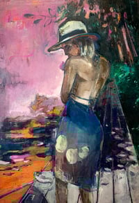 Image 1 of Painting / maleri / "Et øjeblik VIIII" / 90x130 cm