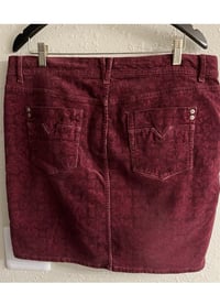Image 4 of New Sz 12 Corduroy Alyxa Burgundy Skirt #542*13
