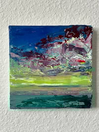 Image 2 of “I can’t see you anymore” oil on wood 5 x 5 inches