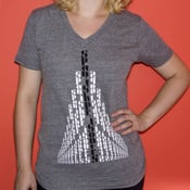 Image of Unisex Heather Grey V-Neck t-shirt