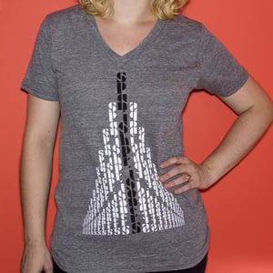 Image of Unisex Heather Grey V-Neck t-shirt