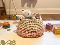 Image 3 of Two-tone storage basket