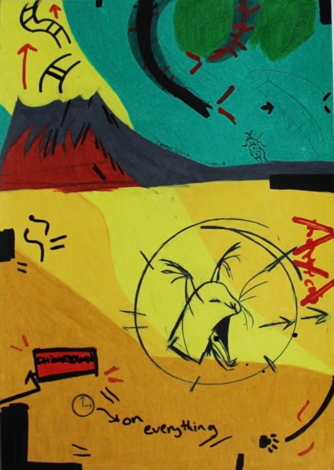 Image of ‘clock on everything’ drawing 
