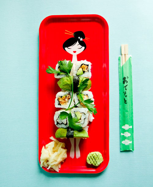 Image of Nyotaimori sushi tray