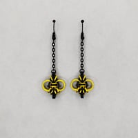 Image 2 of Buzzing Bees Chainmaille Earrings
