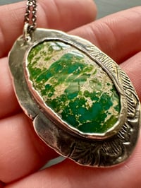 Image 10 of Stone Mountain turquoise necklace with Bukowski quote