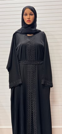 Image 1 of Lace 2 Piece Abaya premium Korean Nida