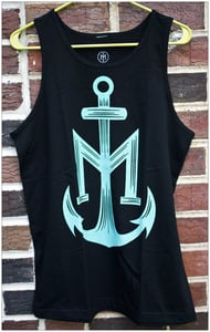 Image of Anchor Tank (black/aqua)